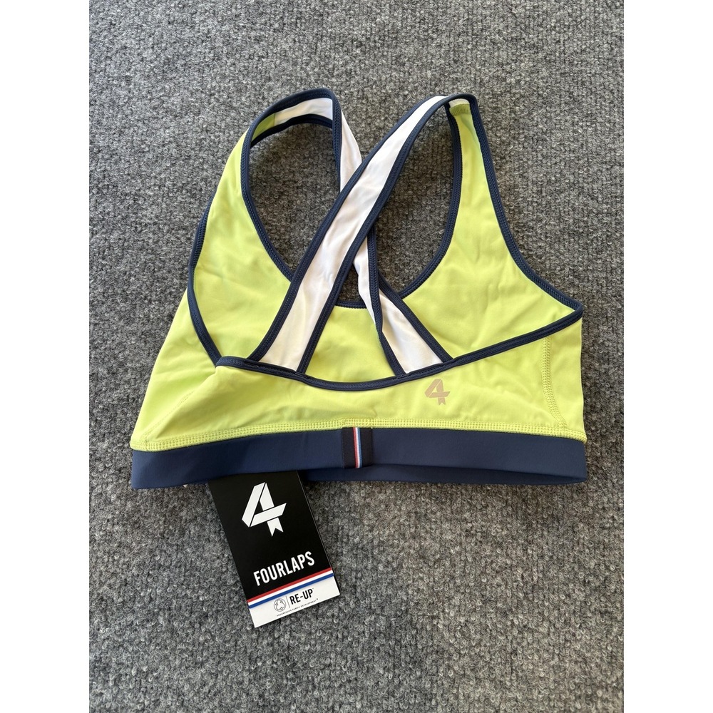 Fourlaps Infinity Sports Bra Womens XS Tomatillo Midnight Racerback Style 2004